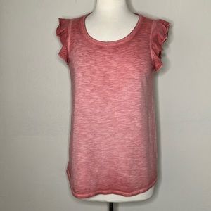Universal Thread Dusty Rose Ruffle Sleeve Tank Top